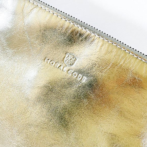 Moral Code Silver Leather Cosmetic Case - Picture 2 of 6